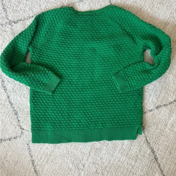 Boden Green Crew Neck Sweater with Textured Knit - Picture 4 of 4